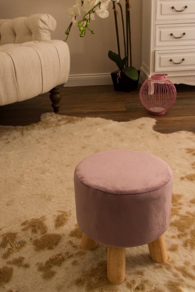 MyFlair My Flair Hocker mit vier Füßen in natur/rose