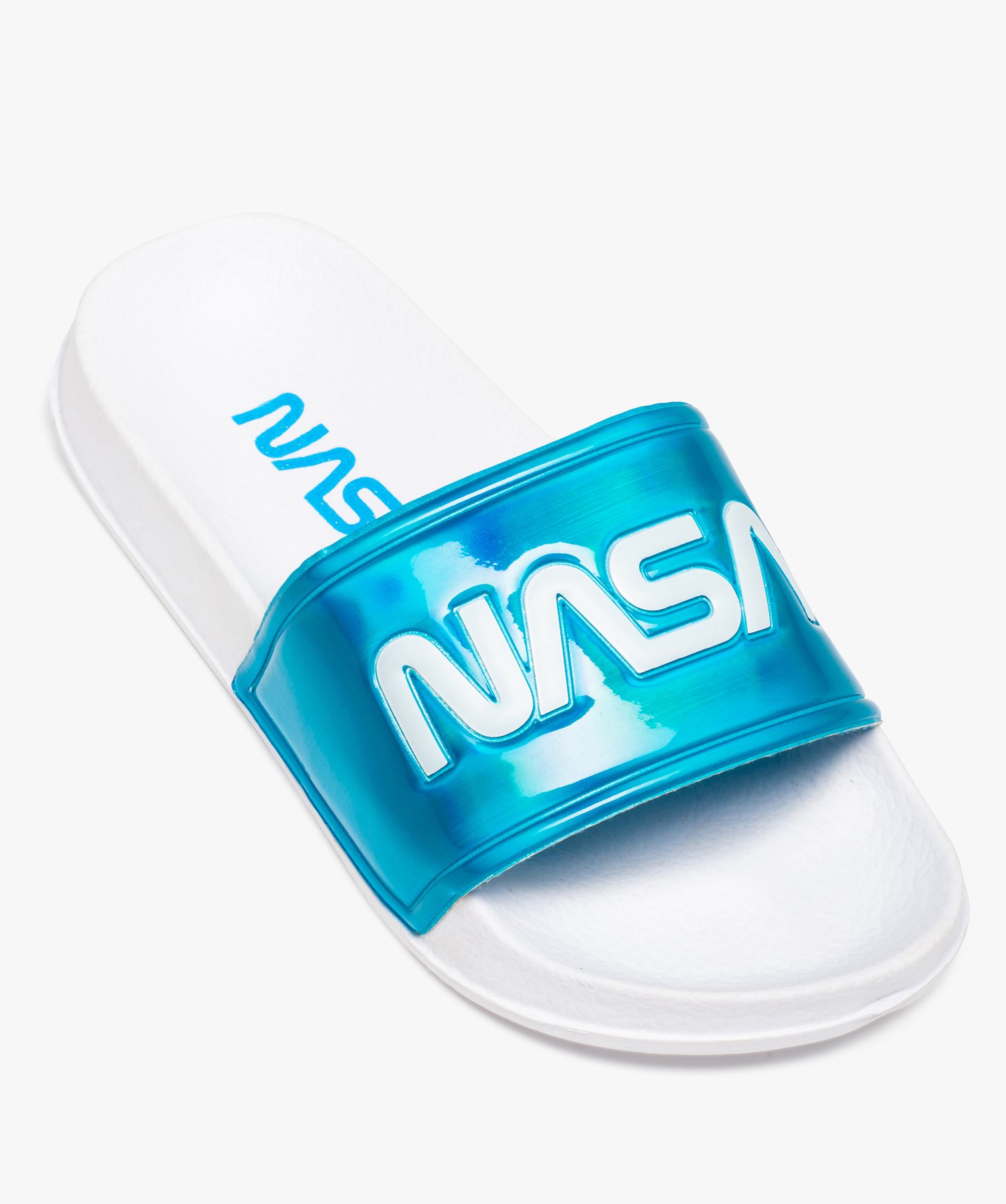 Mules de piscine fille à bandeau irisé – Nasa bleu | GEMO