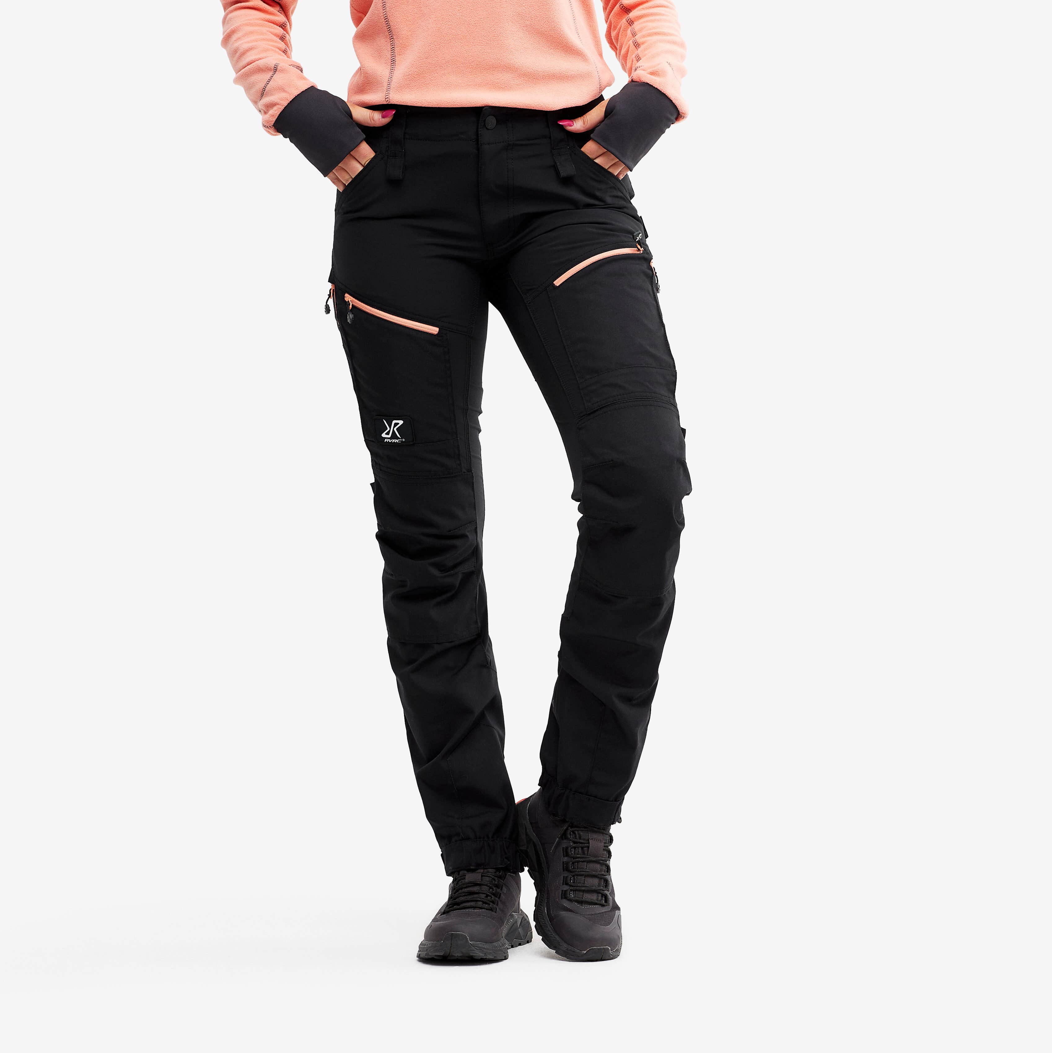 RVRC GP Pro Pants Femme Black/Burnt Coral