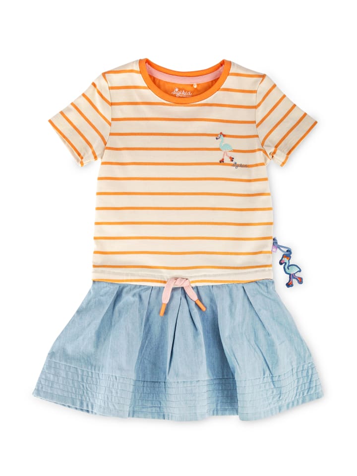 Sigikid Kleid Wild Flamingo in creme/orange/blau günstig kaufen