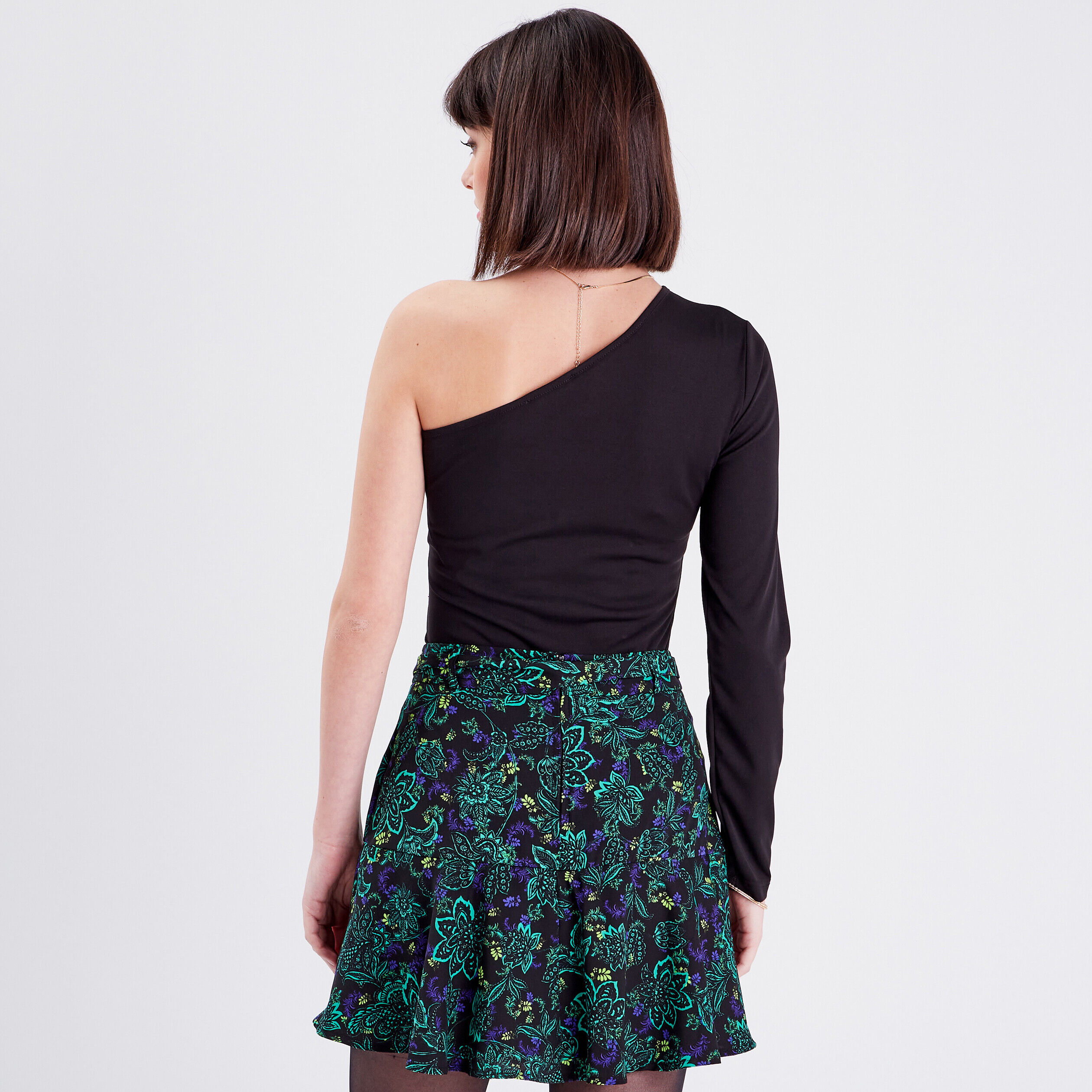 Body manches asymétriques noir femme | Cache Cache