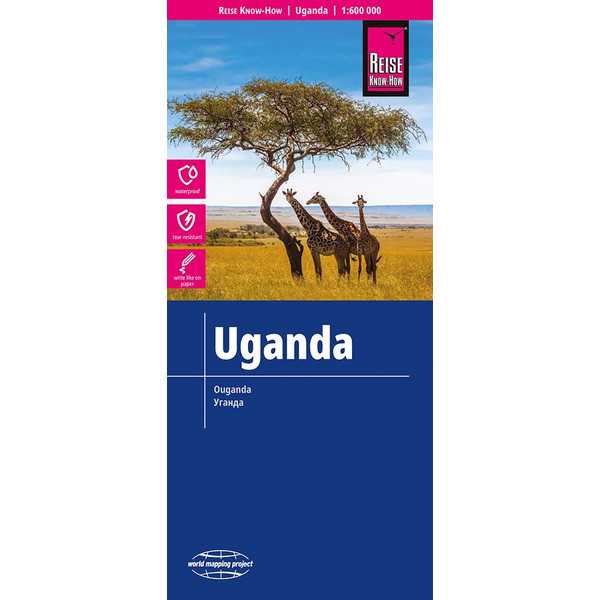 Reise Know-How Landkarte Uganda (1:600.000) - Straßenkarte