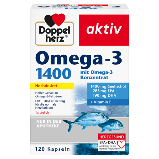 DOPPELHERZ Omega-3 1.400 Kapseln  120 St  Kapseln