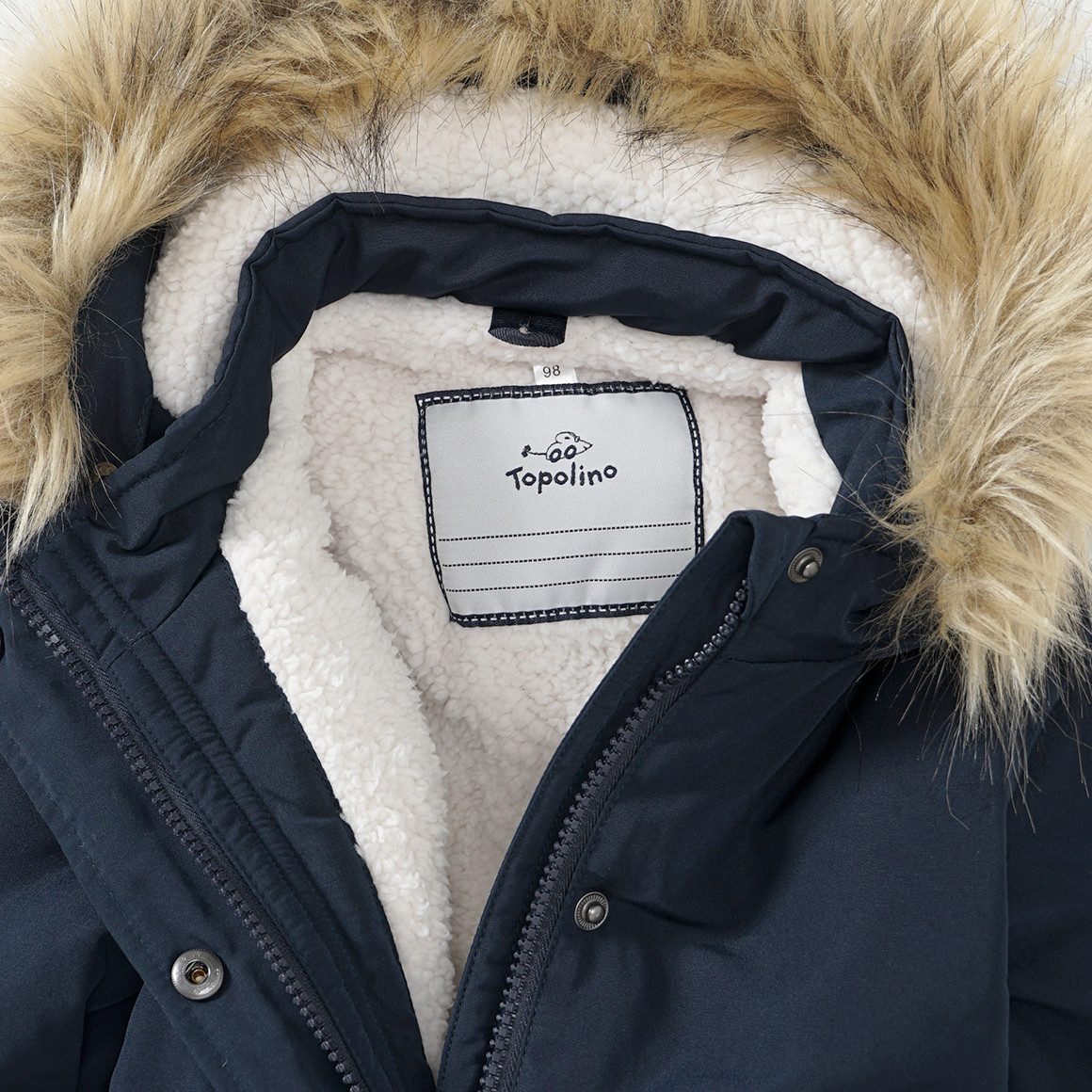 Mädchen Parka mit Fellimitat