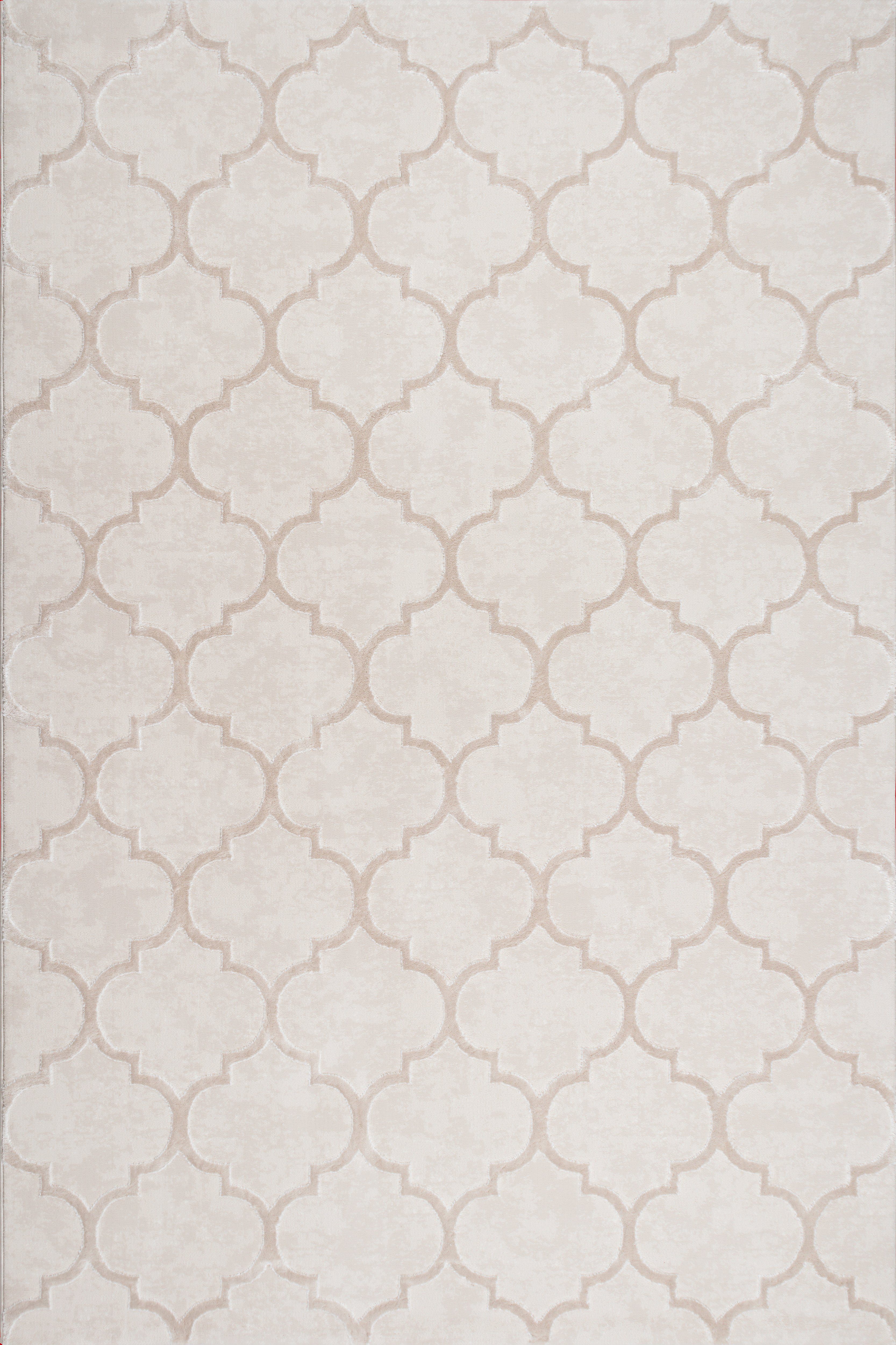 Teppich Badra Kurzflor, my home, rechteckig, Höhe: 12 mm, geometrisch, Hoch Tief Design, 3-D Wirkung, Ornamente, Wohnzimmer