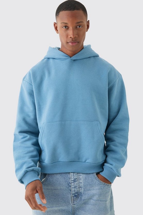 Kastiger Oversize Hoodie mit Applikation