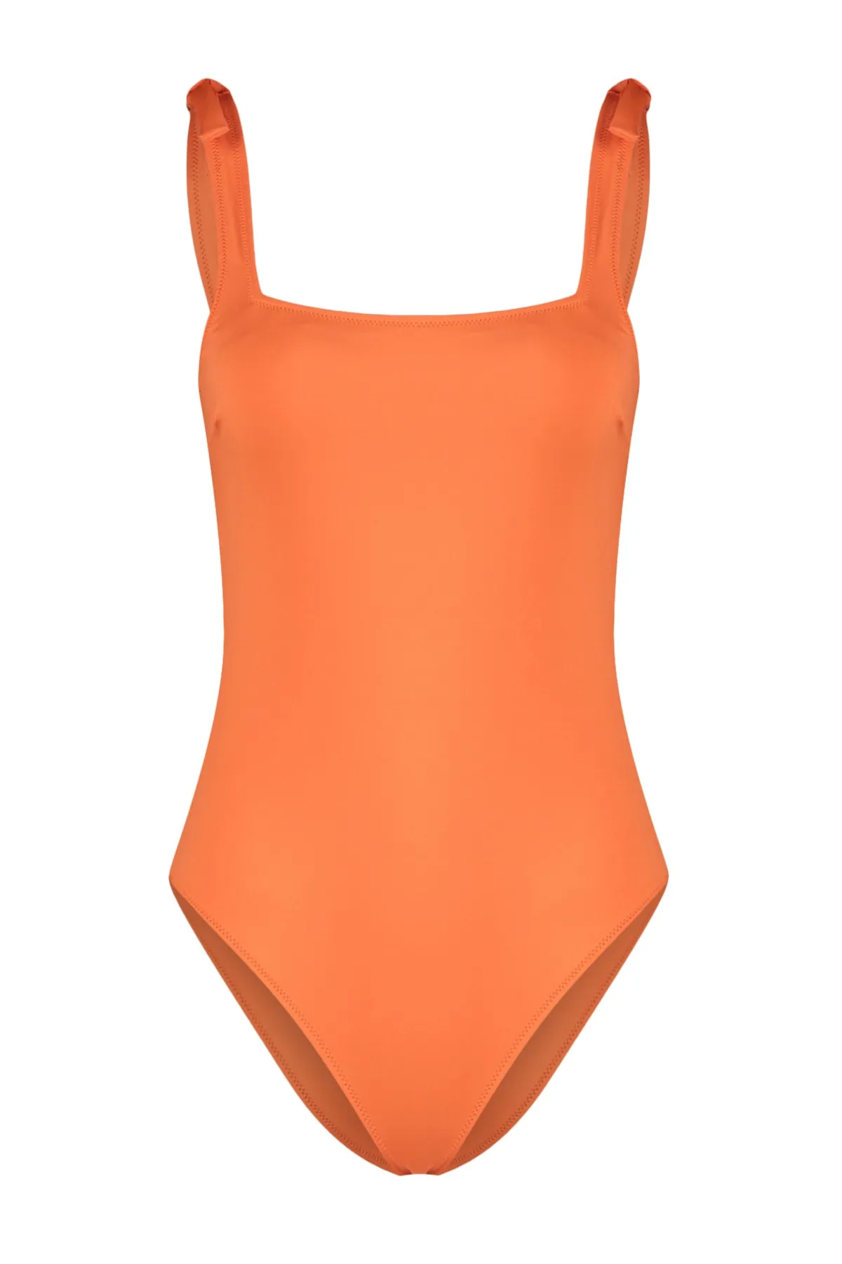 Trendyol Collection  Badeanzug mit eckigem Kragen und normalem Bein und Granatapfelblüte TBESS23MA00278