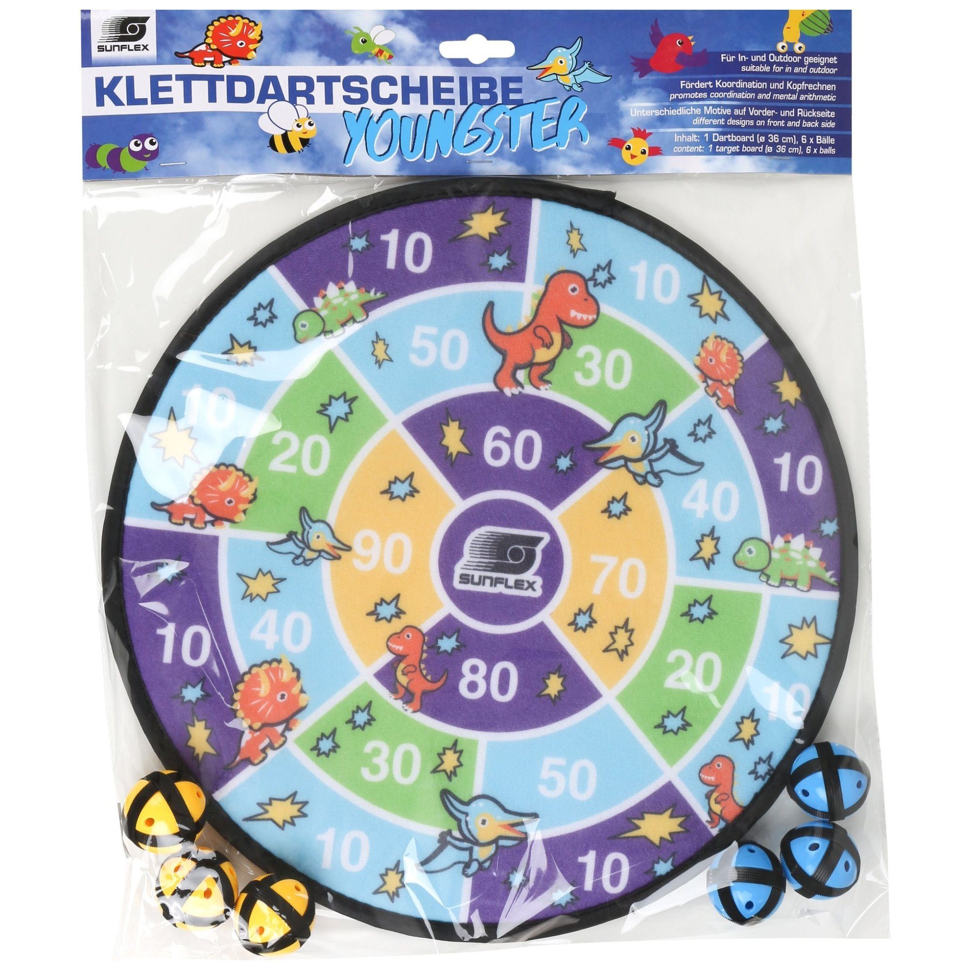 Sunflex Dartscheibe sunflex Klett Dartscheibe Youngster