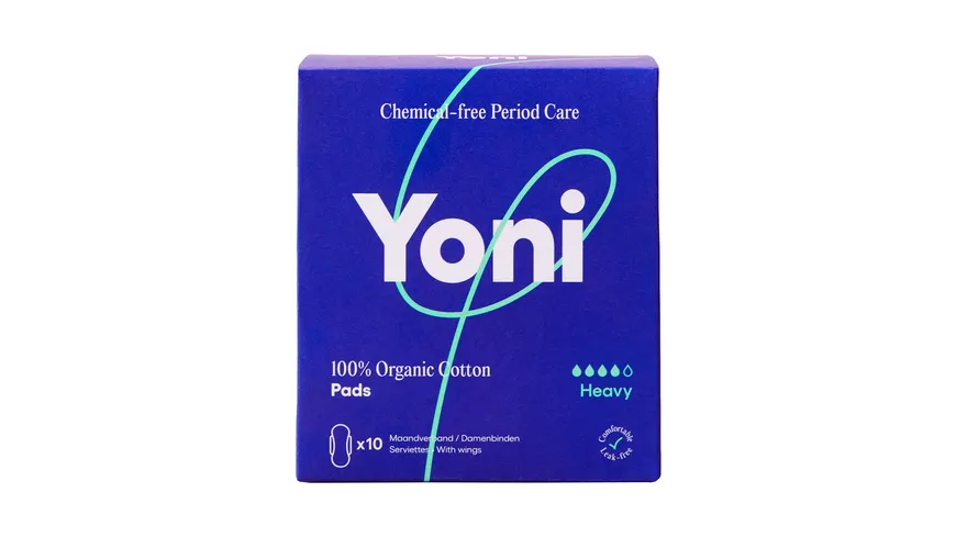 YONI Binden Maxi mit Flügeln 100% Bio Baumwolle
