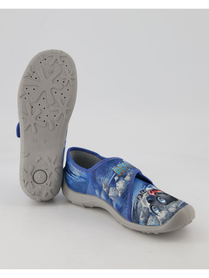 Fischer Hausschuhe in Blau günstig kaufen
