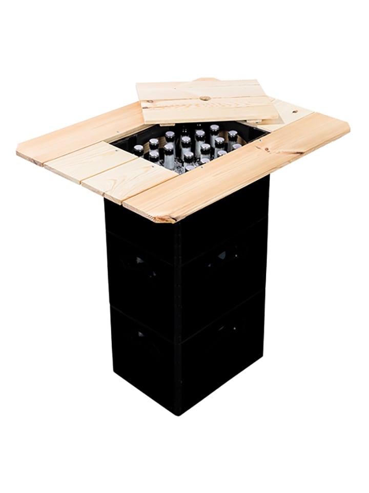 Nature Fellow Bierkasten-Tischplatte in Natur/ Schwarz - (B)79 x (H)10,5 x (T)57,5 cm günstig kaufen onesize