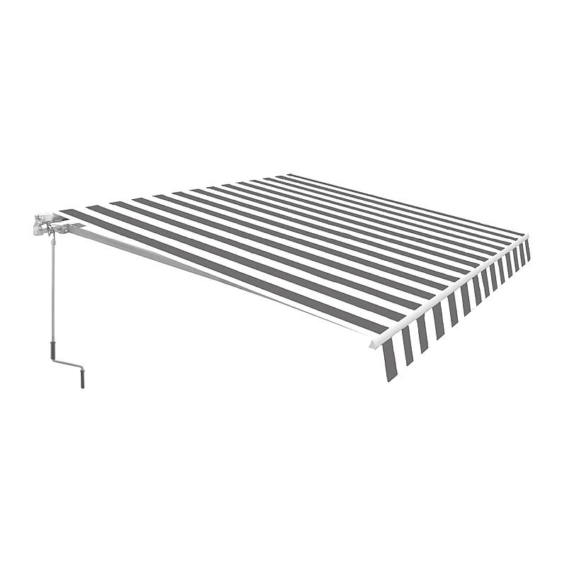 Home Markise 3x2,5 m Grå/hvit stripet