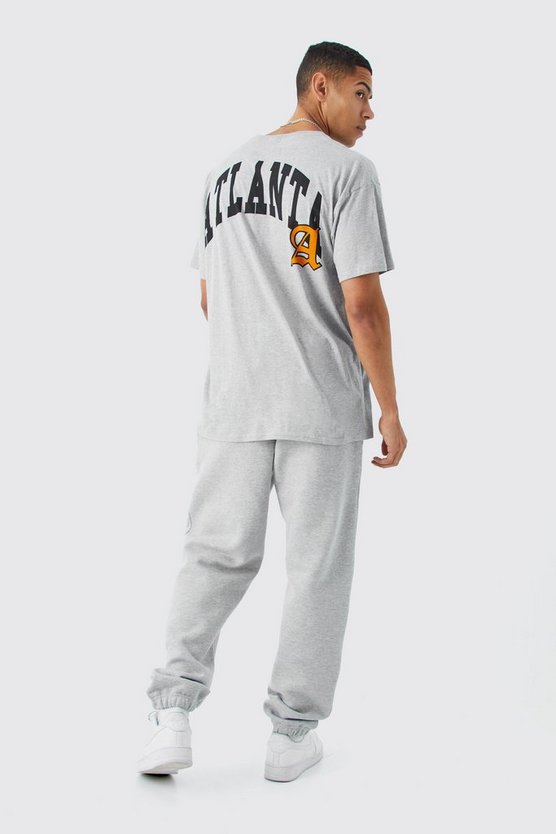 Oversize T-Shirt mit Atlanta-Print