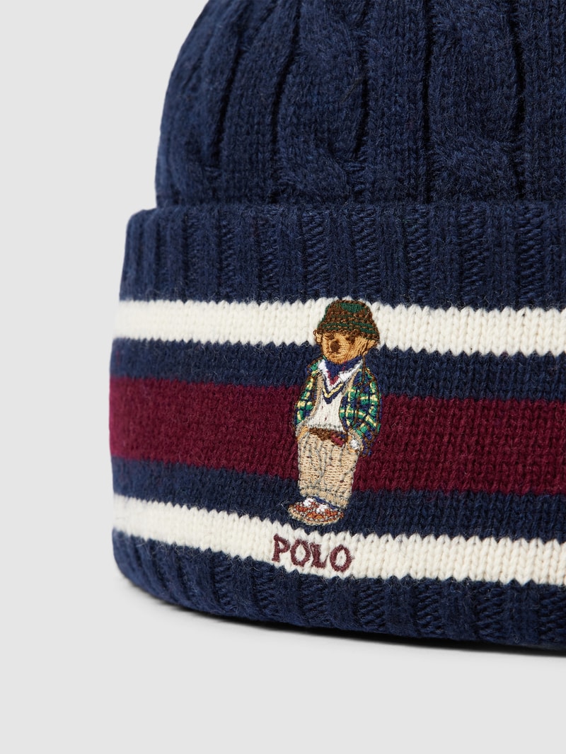 Beanie mit Woll-Anteil in dunkelblau