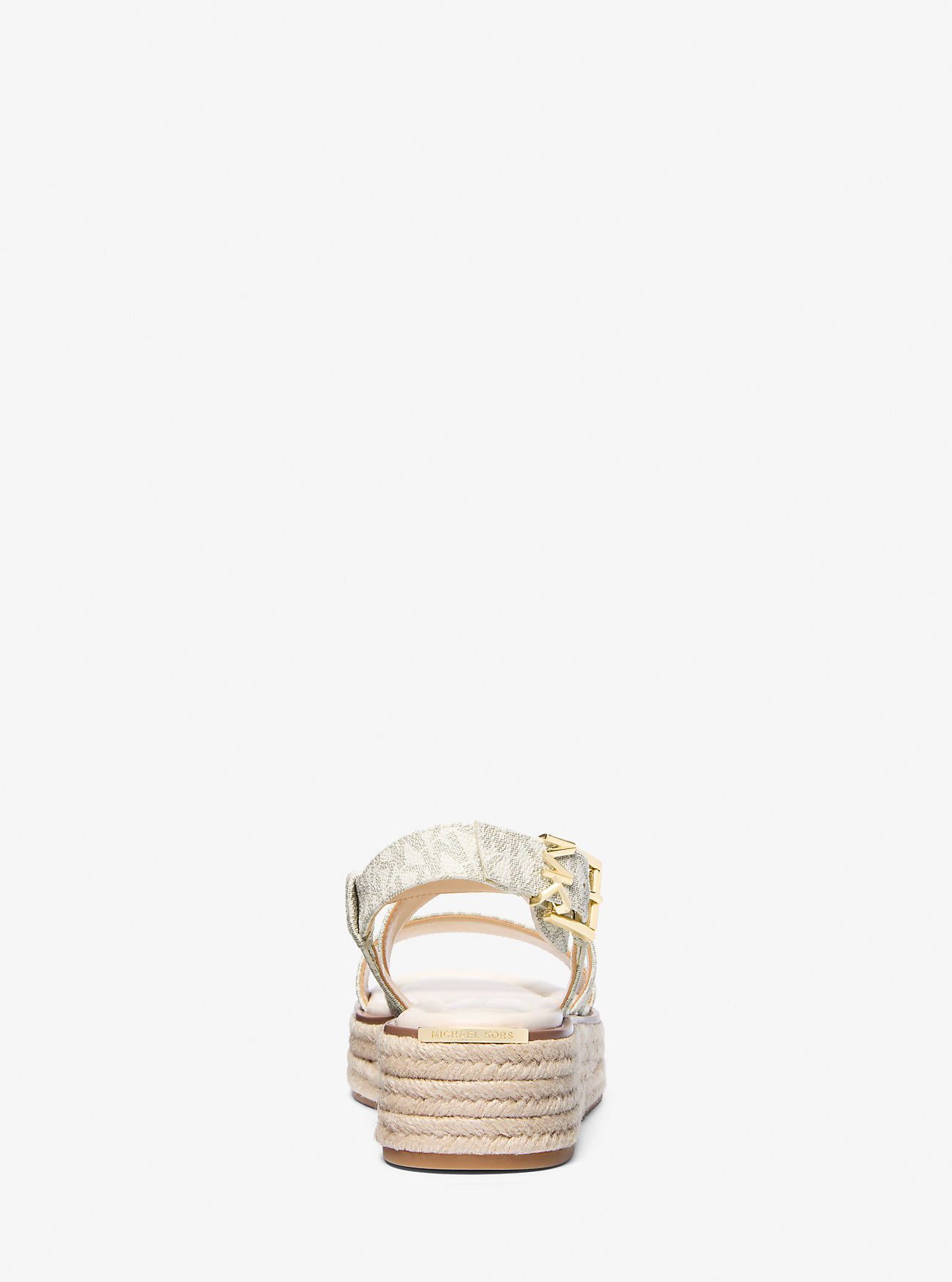 Lynn Signature Logo Platform Espadrille Sandal - VANILLA