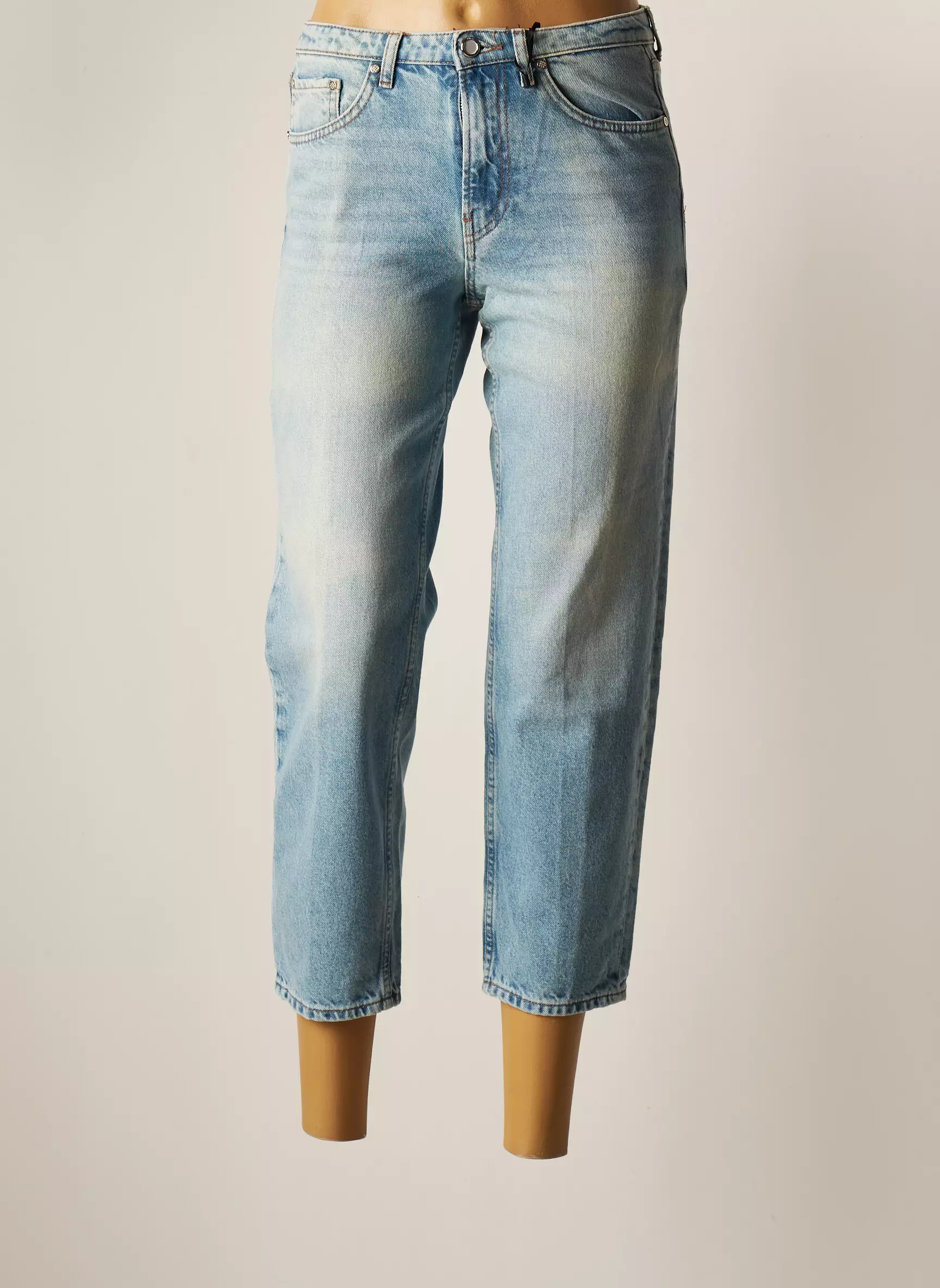 Unique Jeans Coupe Droite Femme couleur bleu
