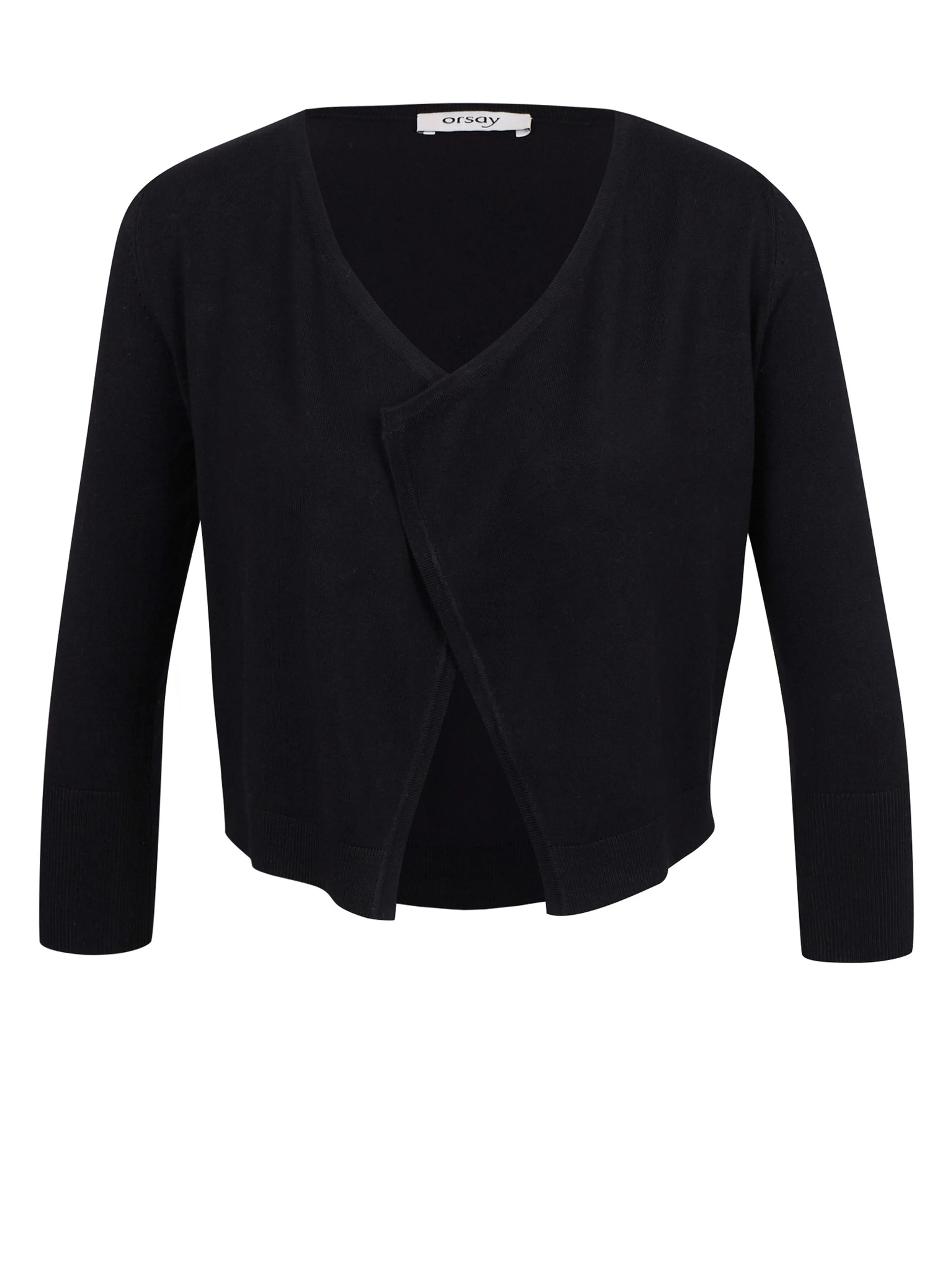Schwarze Damen-Cropped-Strickjacke ORSAY