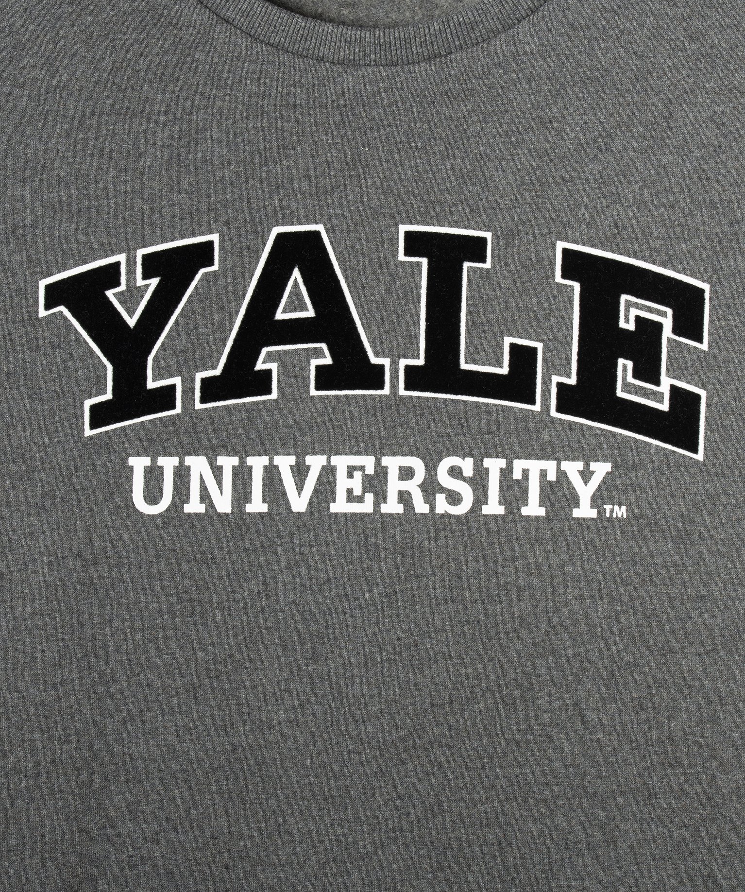 Sweat Garçon molletonné inscription velours - Yale University gris | GEMO