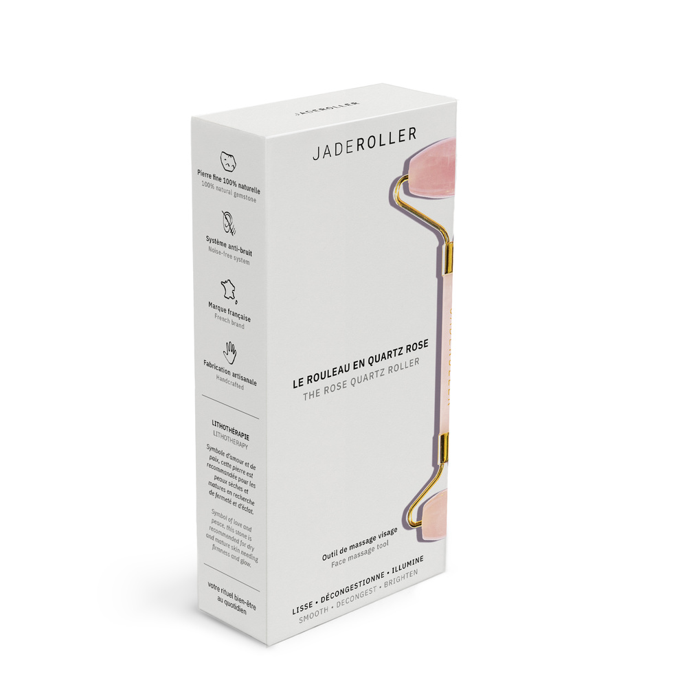 Jade Roller Le Rouleau en Quartz Rose Roll-on de massage