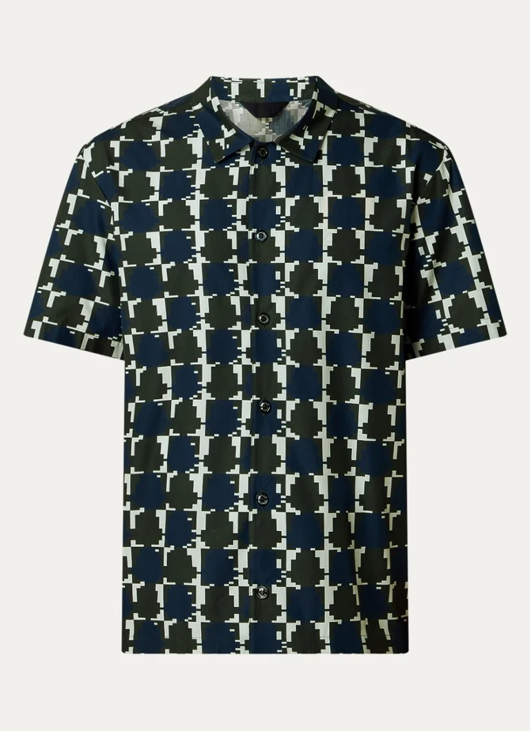 Camicia Moncler dal taglio classico con stampa grafica e logo