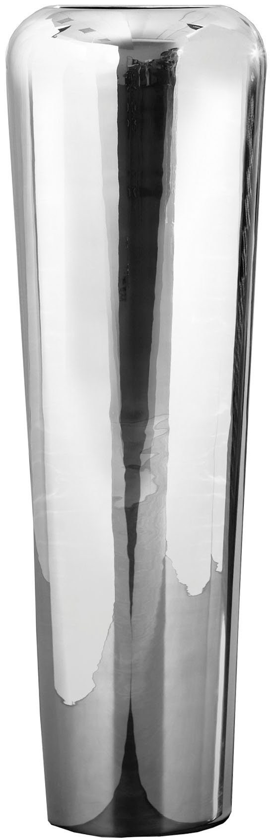 Fink Dekovase TUTZI (1 St), Vase aus Metall, vernickelt, Bodenvase