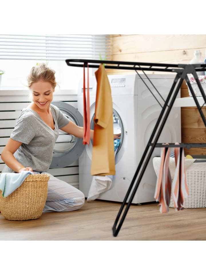relaxdays Wäscheständer in Schwarz günstig kaufen onesize