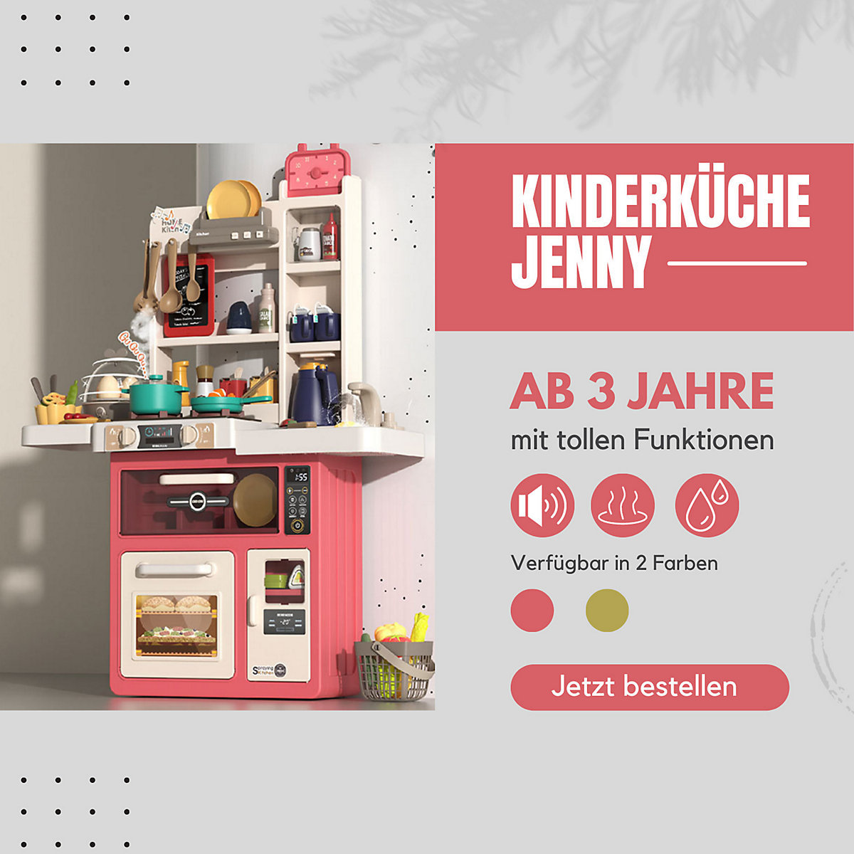 Kinderküche Jenny Spielküche mit viel Zubehör - ab 3 Jahren