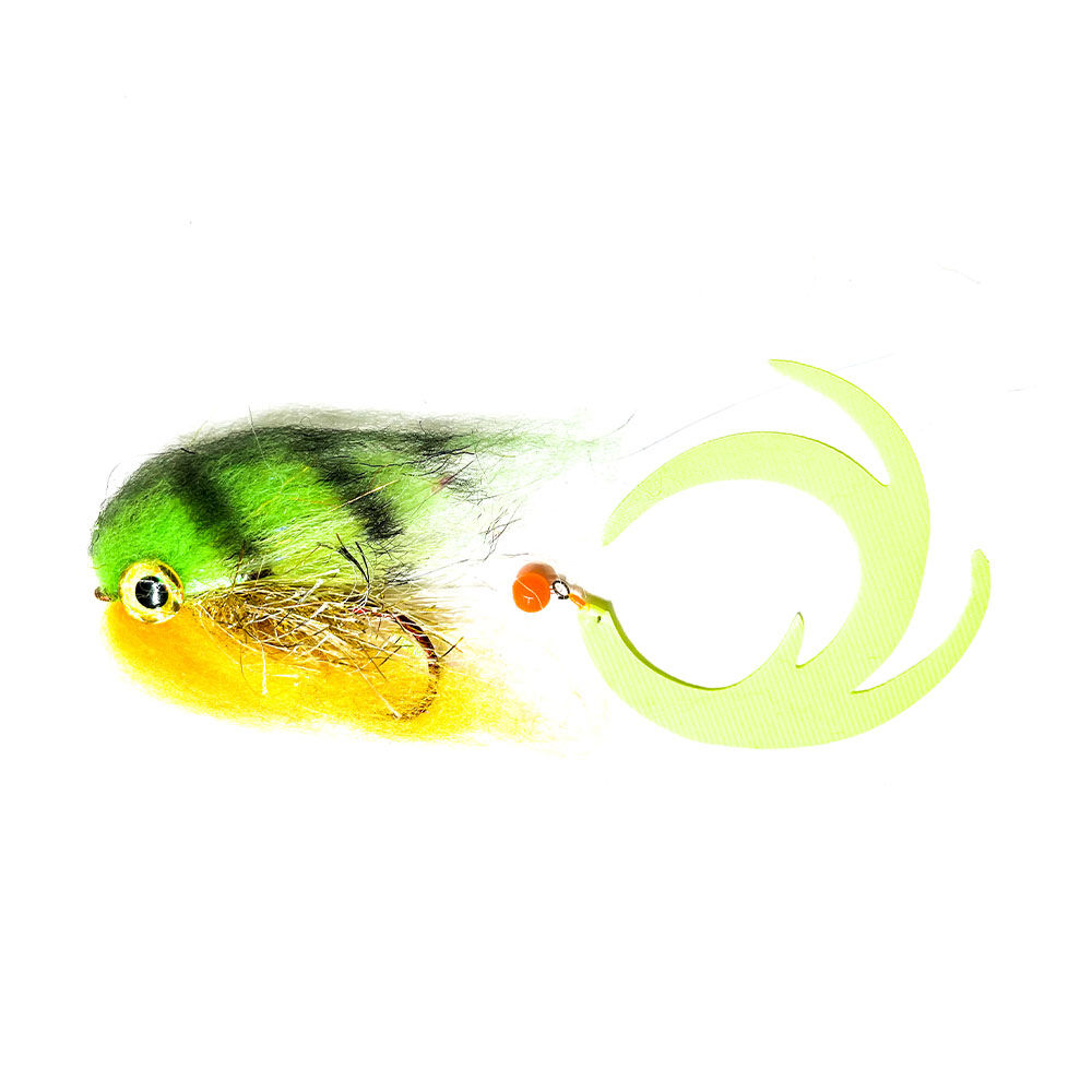 Broșă streamer SILVERSTONE Twister Perche Fluo 17cm