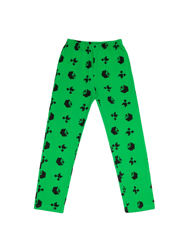 Minecraft Minecraft Creeper Schlafanzug Pyjama Langarm in schwarz günstig kaufen