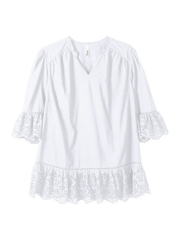 sheego Longtunika in weiß günstig kaufen