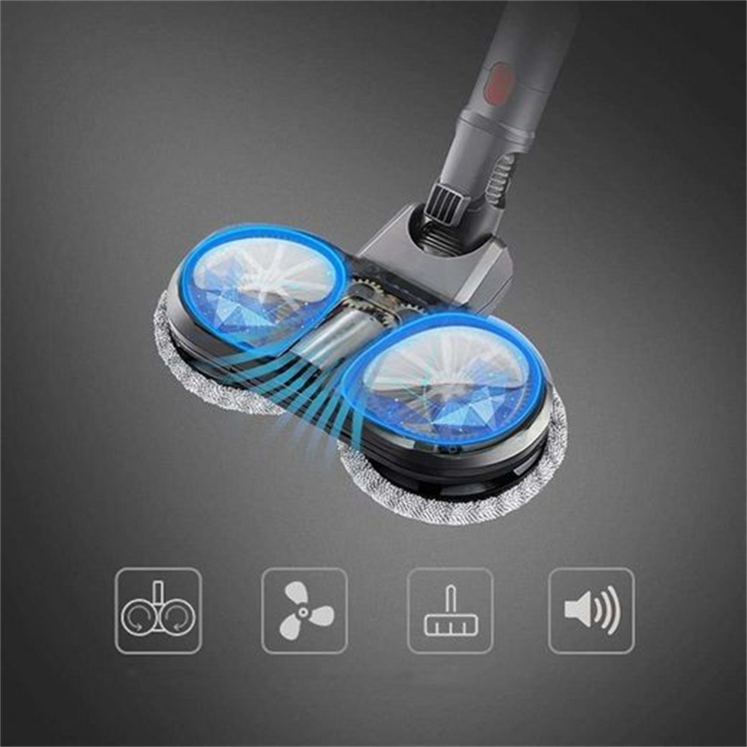 XDOVET Teppichreinigungsgerät Teppichreinigungsgerät,Elektrischer Wischaufsatz für Dyson V7V8V15V11