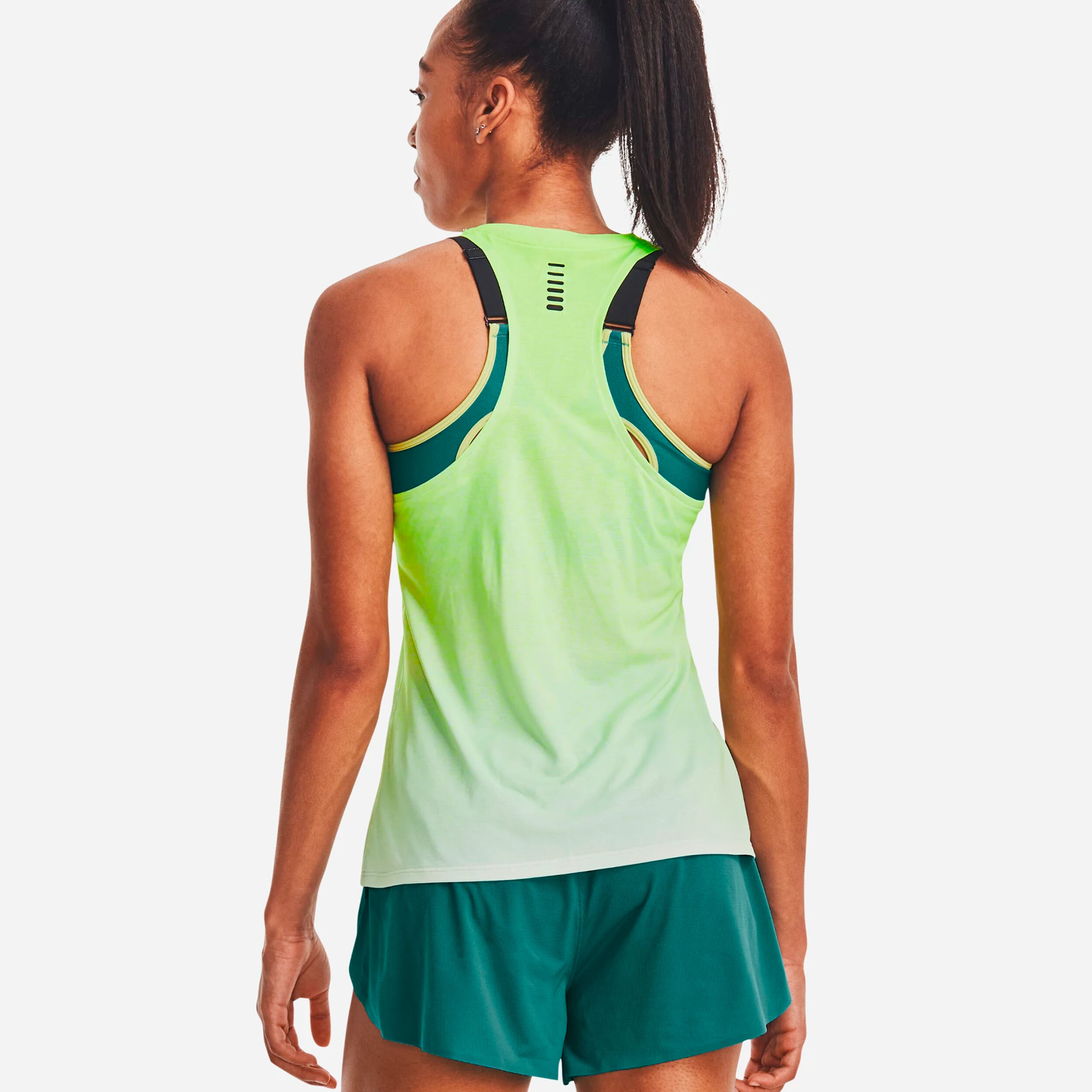 Rush Cicada Tank-Top Damen - Neongrün, Weiß