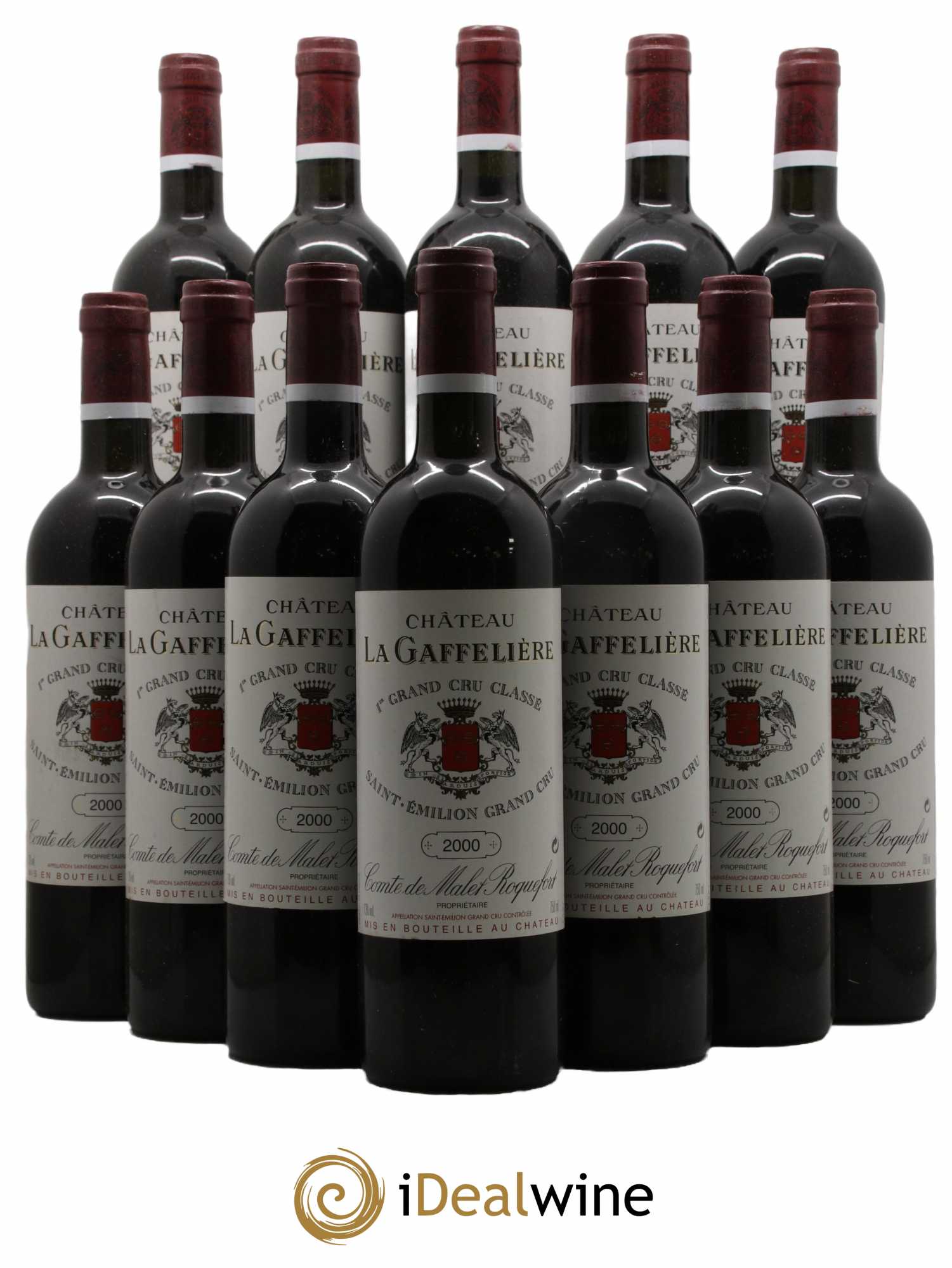 Château la Gaffelière 1er Grand Cru Classé B  2000 - Lot de 12 Bouteilles