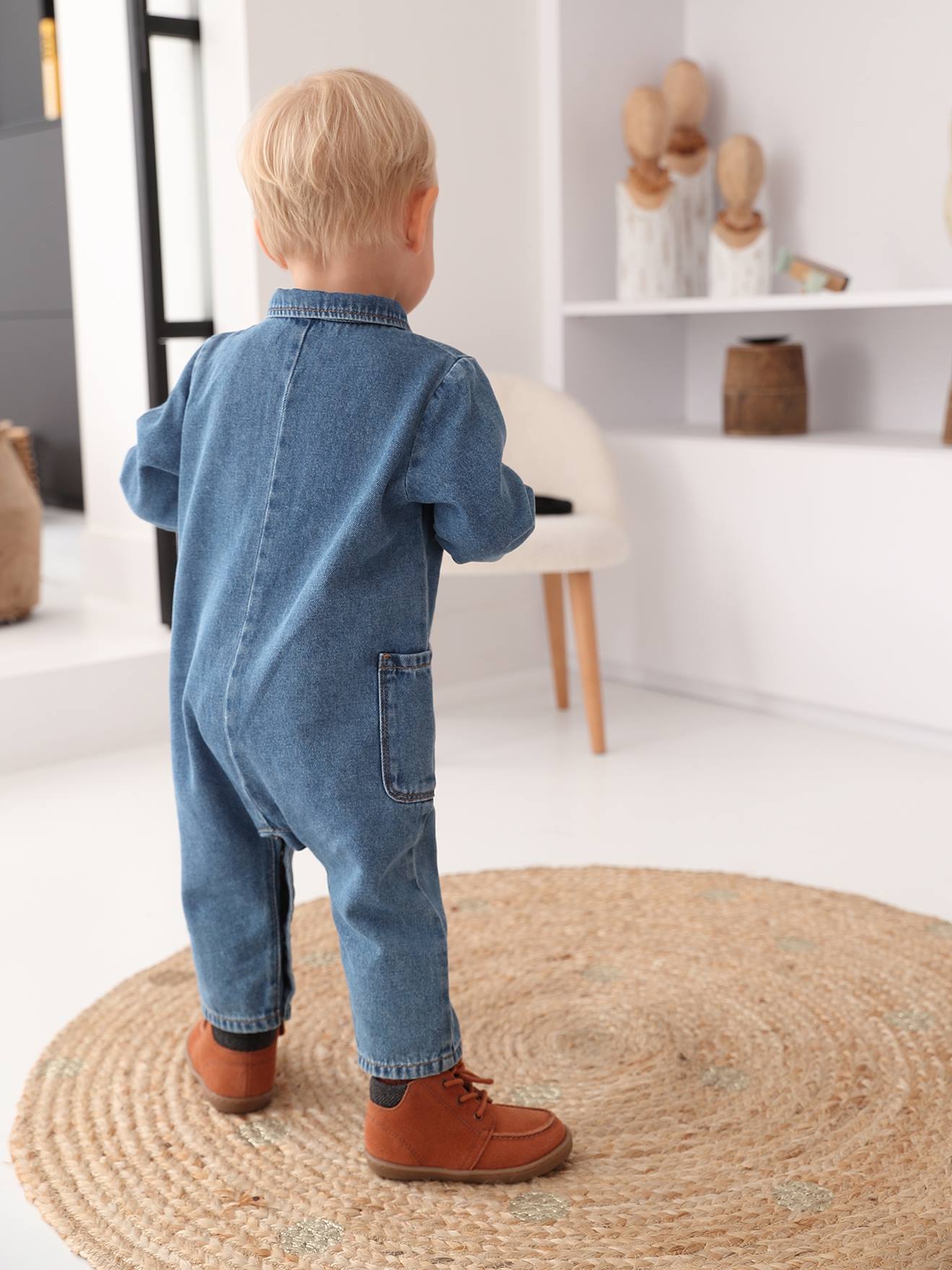 Vertbaudet Baby Jeans-Overall - blue stone