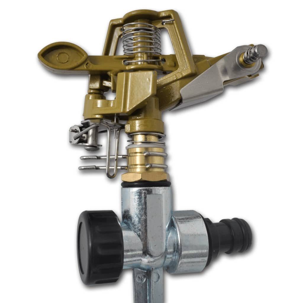 vidaXL Shuntregler Impuls Sprinkler Gartenbewässerung Zink Metallspitzen