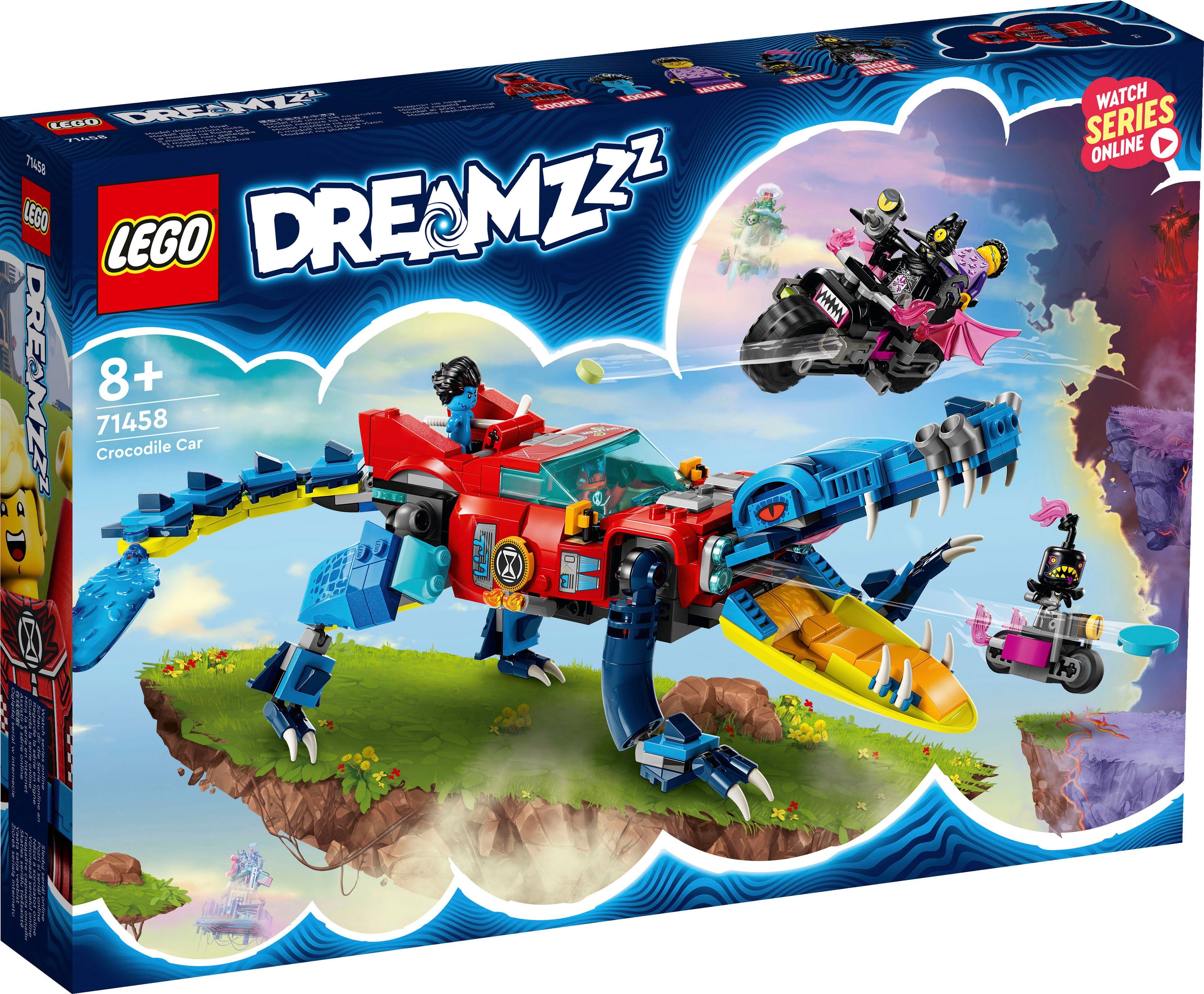 LEGO® Konstruktionsspielsteine Krokodilauto (71458), LEGO® DREAMZzz™, (494 St), Made in Europe