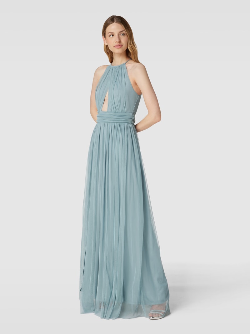Abendkleid mit Cut Out in petrol