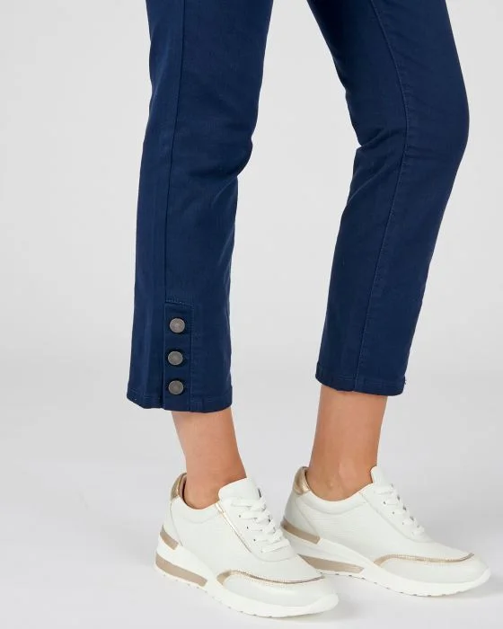 Pantalon 7/8ème boutons bas de jambes