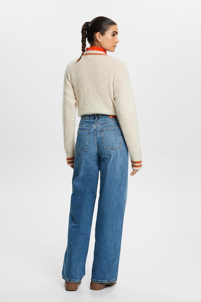 Jeans mit hohem Bund und geradem Bein