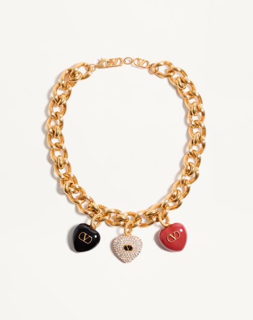 Coeur Royal halskæde i metal, emalje og Swarovski® krystaller