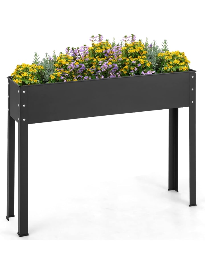 COSTWAY Hochbeet Metall 102x26,5x80cm in Schwarz günstig kaufen onesize