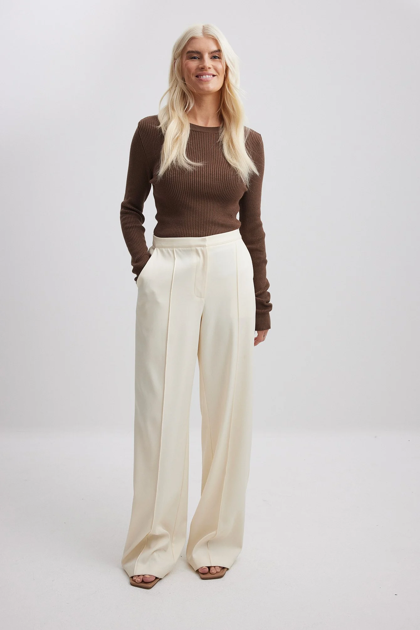 Gerippter Pullover