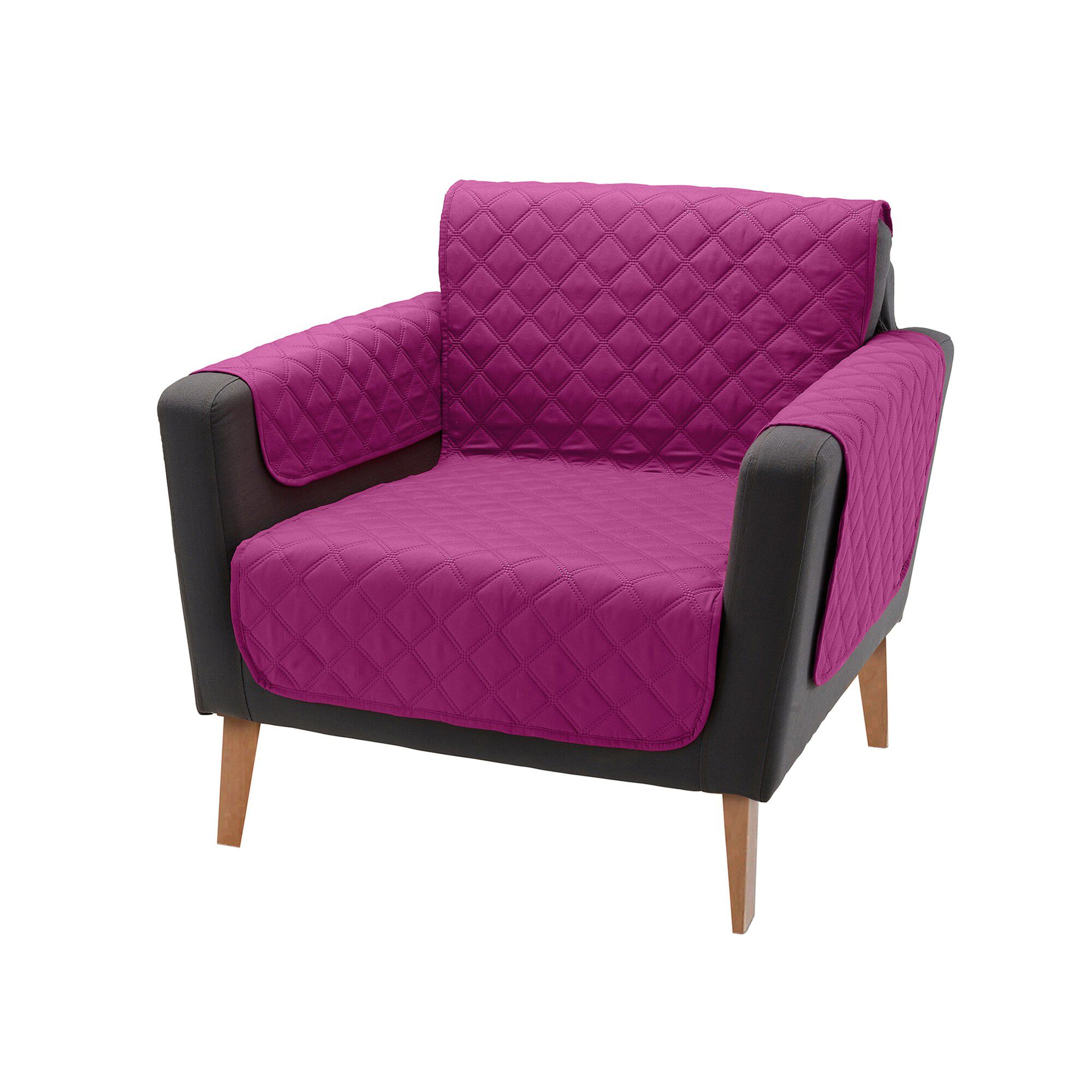 Protège-salon antiglisse microfibre matelassé