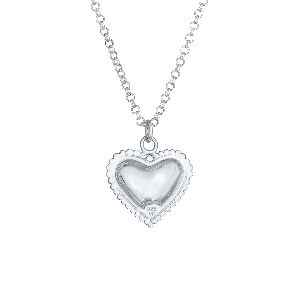 Elli Elli Collier Pendentif cœur pour femme Edelweiss Dirndl Look en argent sterling 9 Bijoux
