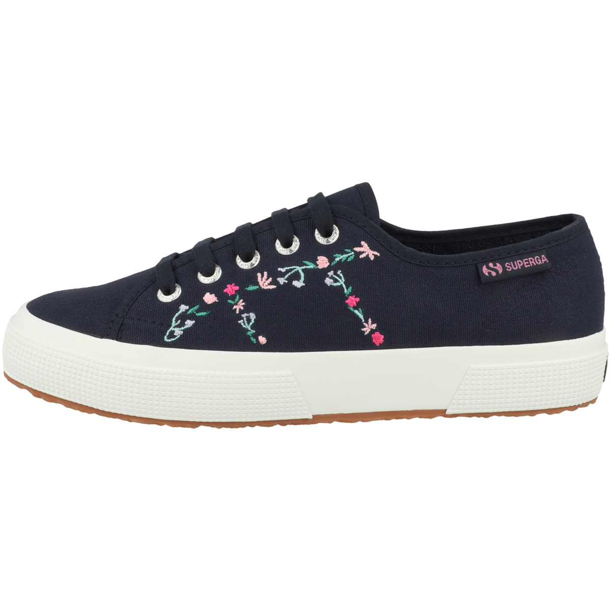 Superga 2750 Little Flower Embroidery Sneaker Low blau