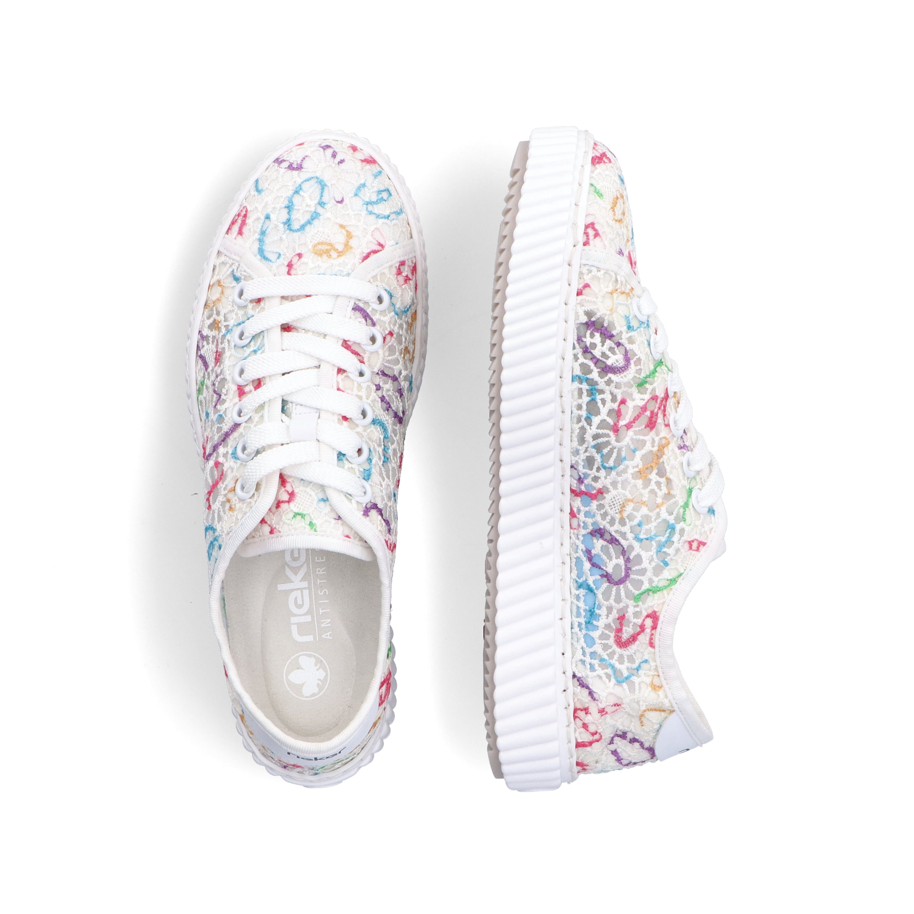 Rieker Damen Sneaker Low multi-schneeweiss