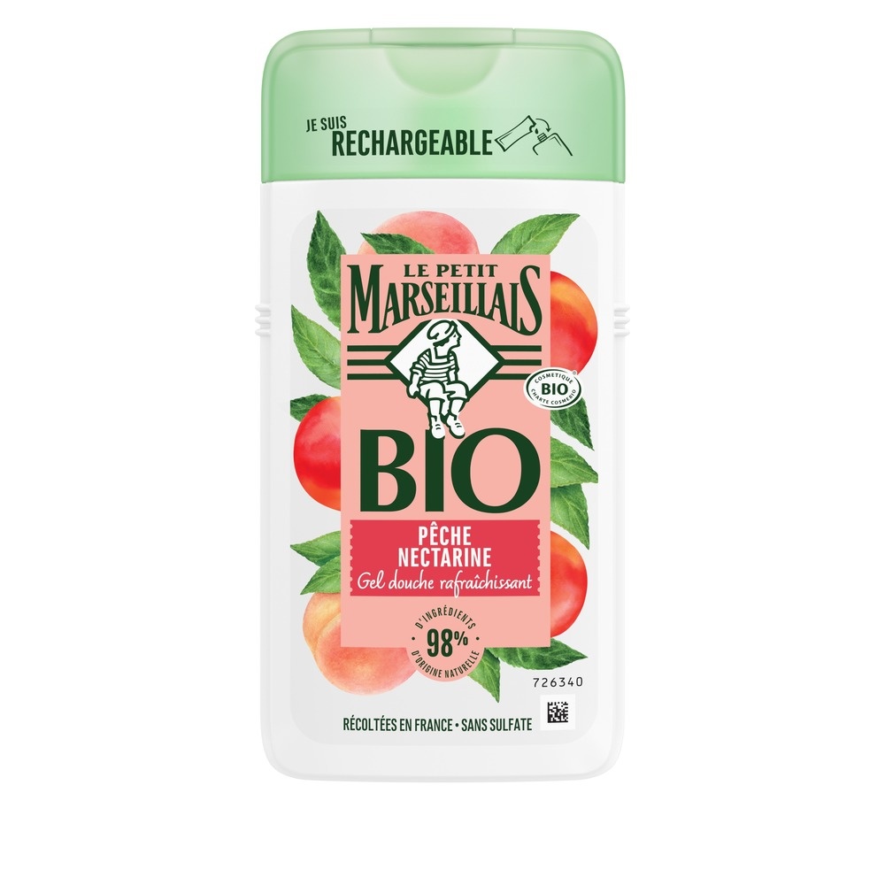 le petit marseillais Gel Douche Bio Rafraichissant, au pH neutre, Pêche Nectarine, 250ml Gel douche