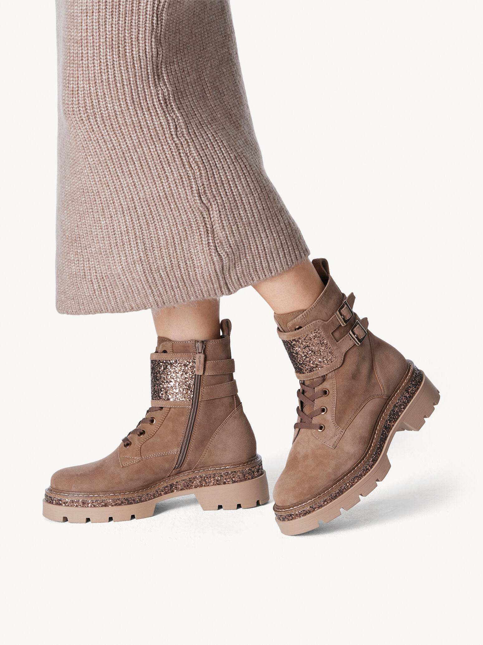 Bottine en cuir - marron