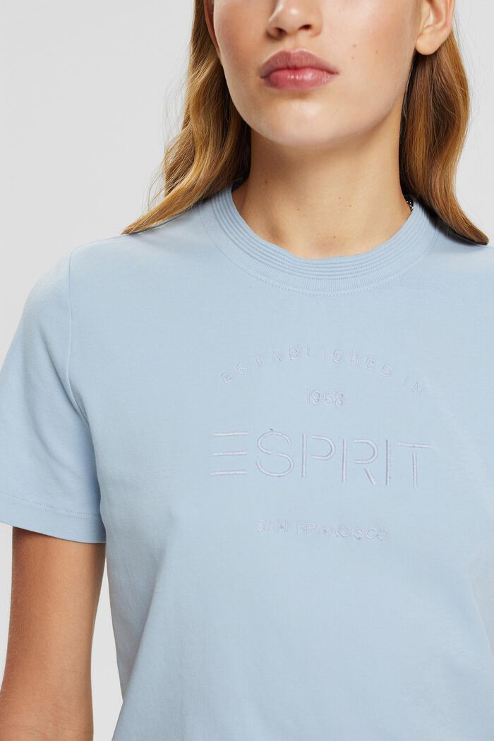 T-Shirt mit Logostickerei, Bio-Baumwolle