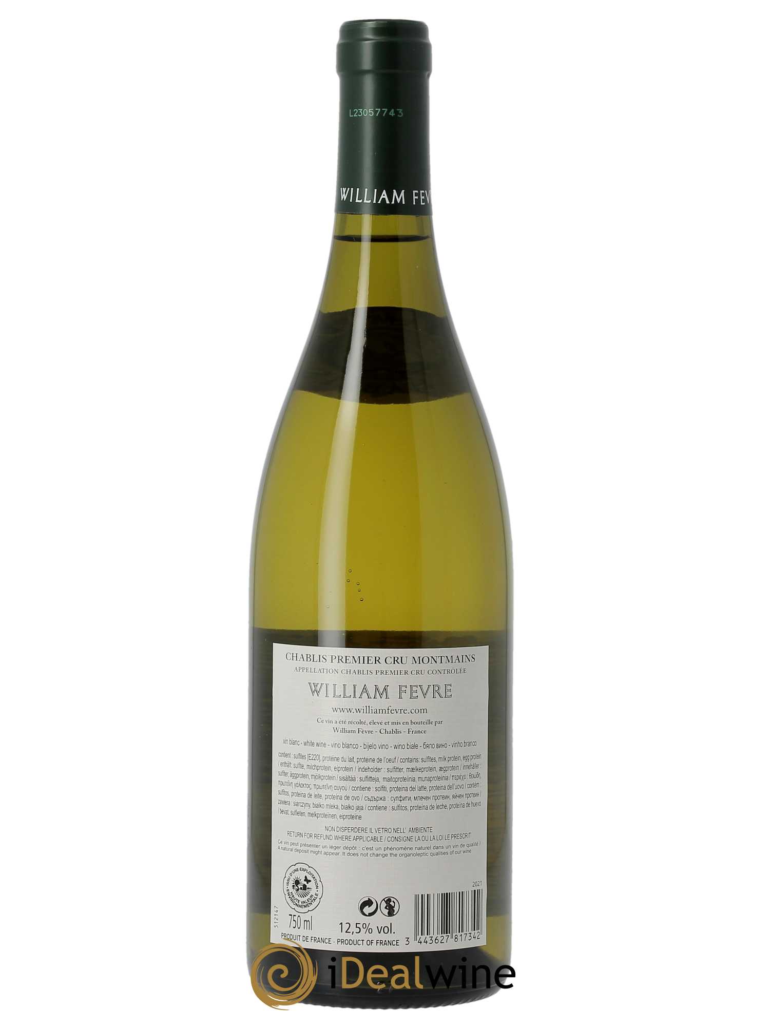 Chablis 1er Cru Montmains William Fèvre (Domaine)  2021 - Lot de 1 Bouteille